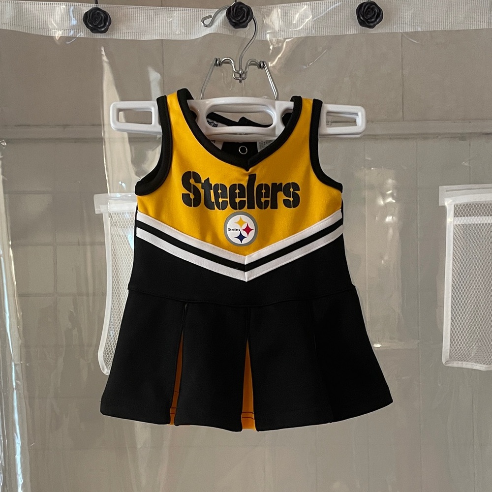 Steelers Kids Cheerleader Costume - Black and Gold